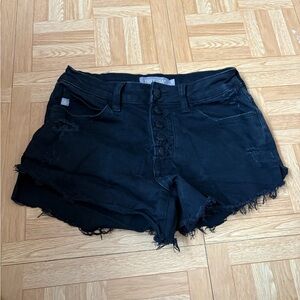 Just USA Black Frayed Jean Shorts
